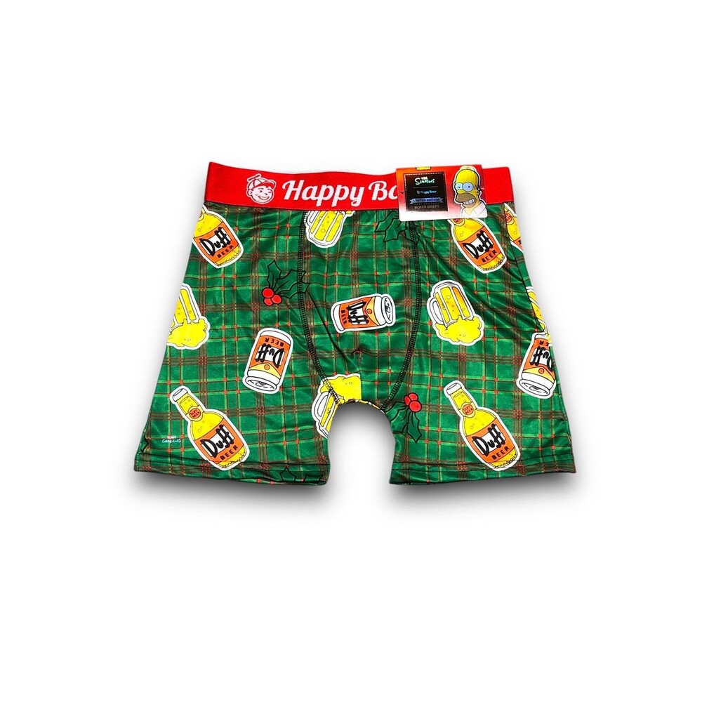 Happy Boxer Men's The Simpsons "Duff Beer" Boxer Briefs - Small